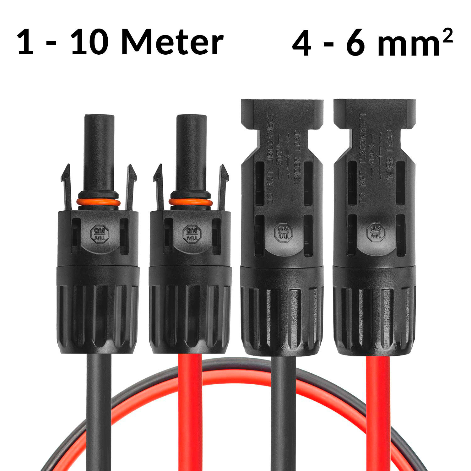 YAODHAOD Solar Kabel-Set 12 AWG Mit 45A Stecker - Für Solarpanel & Generatoren