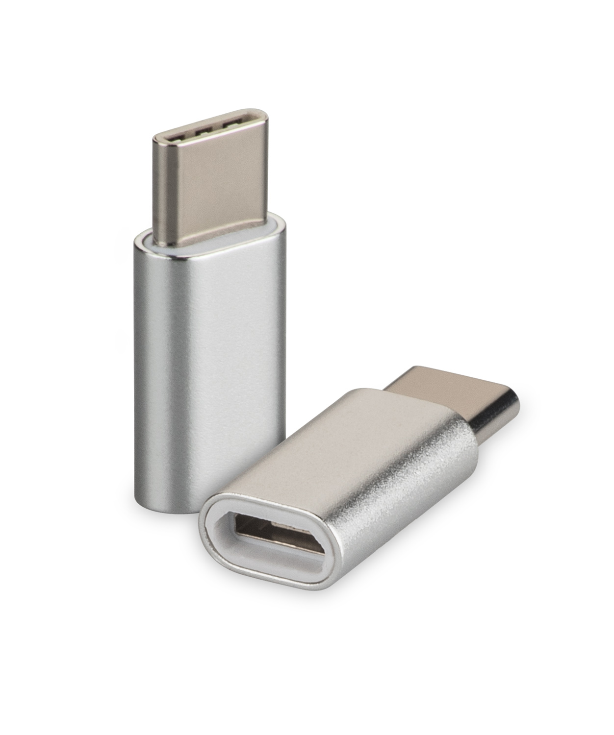 USB Typ-C auf MicroUSB Adapter silber f Sony Xperia 10 Type-C